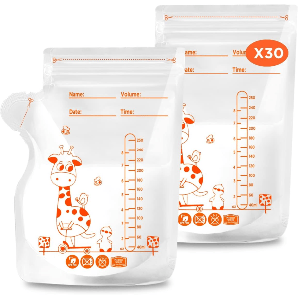 Förvaringspåse för bröstmjölk - 30 påsar med 250 ml - SYMPA Design - Mjölk
