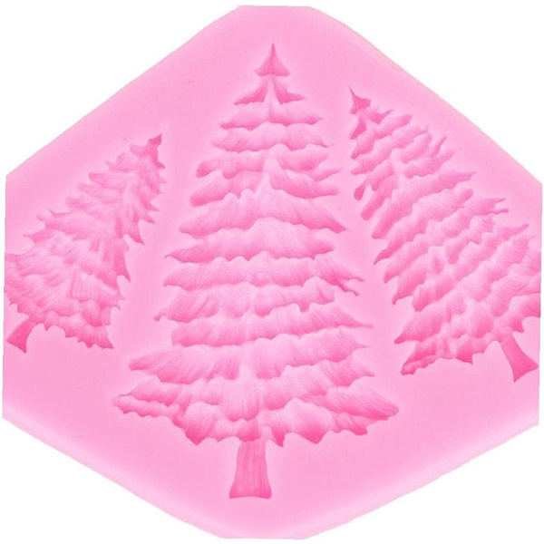 1 stk juletre silikonform fondant kakedekorasjon sjokoladeform