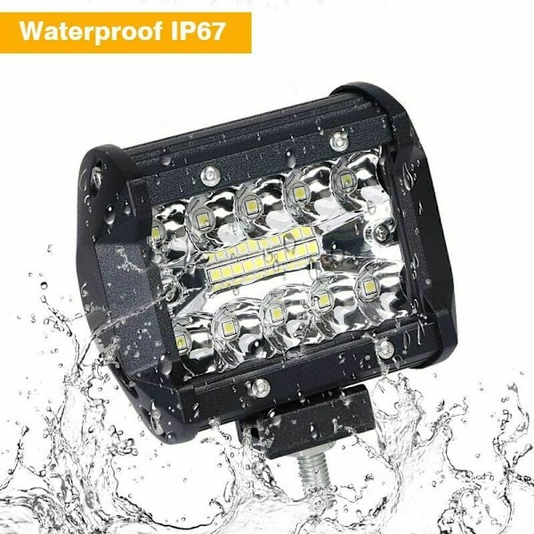 2 stk. 60W LED arbejdslys projektør, Flood Gulvlampe Projektør Lampe Kørsel, LED Langt fyrtårn af Lys Driver Udenfor Vej Båd Bræt