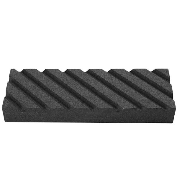 Sort siliciumcarbid slibesten 36 mesh med rille (180 × 60 × 25 mm)