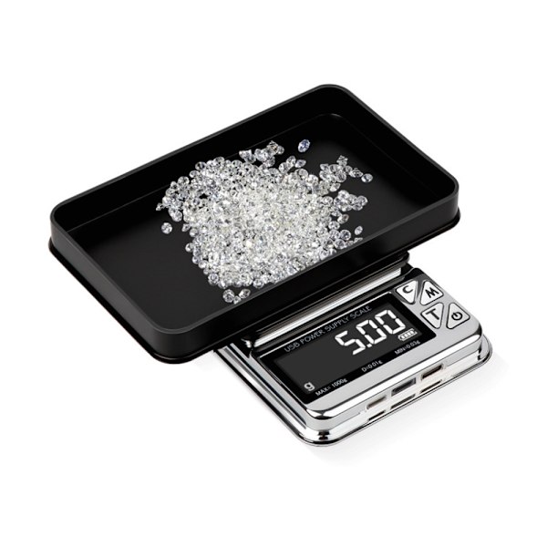 USB-ladattava minikoruvaaka 500g/0,01g