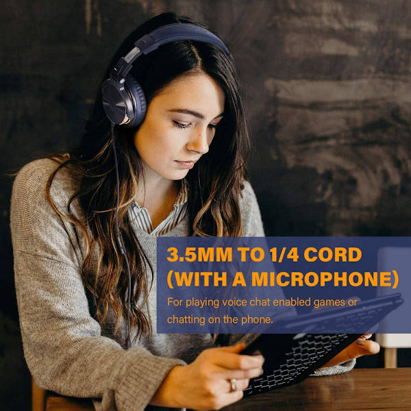 Langalliset studiomonitorointi- ja miksaus-DJ-stereokuulokkeet AMP-tietokoneen äänitykseen, podcastiin, näppäimistöön, kitaraan, kannettavaan tietokoneeseen (sininen)