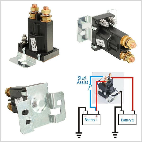 12V500A bilstartrelä 4 stift högström automatisk avstängningsrelä