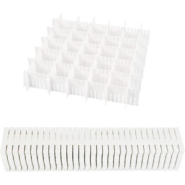 Skuffeskiller, plastskuffeskiller, justerbart rutenett, 4