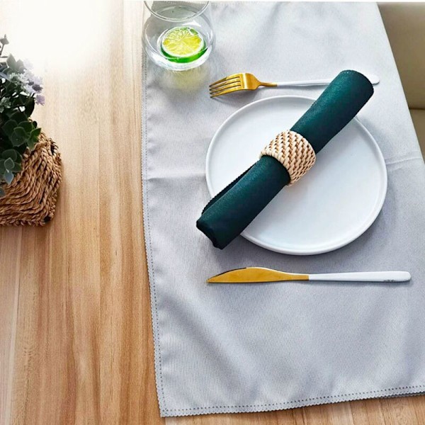 Servietringe, Rattan Servietringe Rattan Servietringholder, Pletbestandige Servietringe til Familiesammenkomster, Middagsselskaber, 54cm