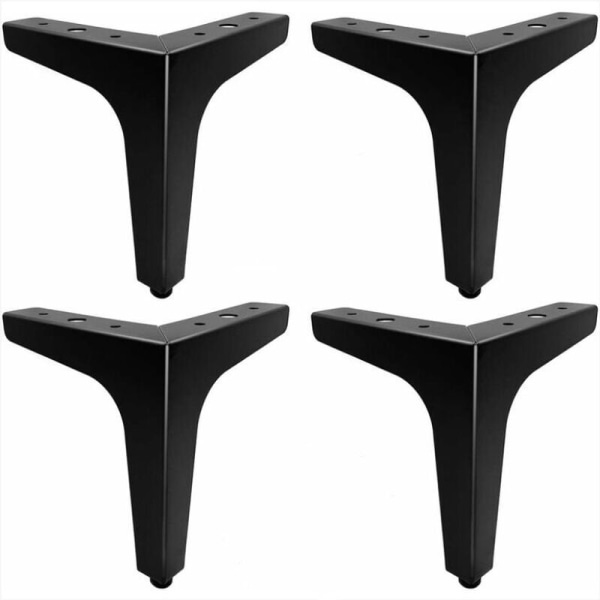 Bordben, sett med 4 møbelben i metall 15 cm Høyde-Moderne Stil-Trekant，svart