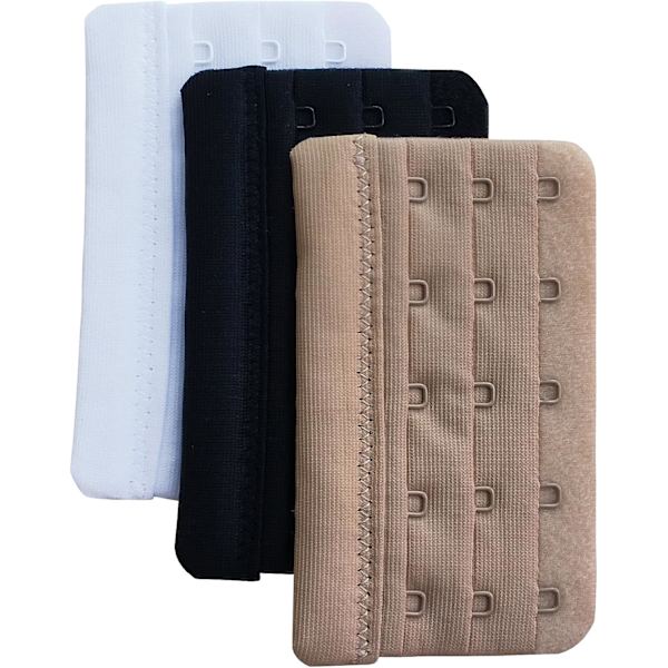 3-pak bløde og komfortable bh-forlængere med 5 kroge, 5,9 cm x 9,4 cm