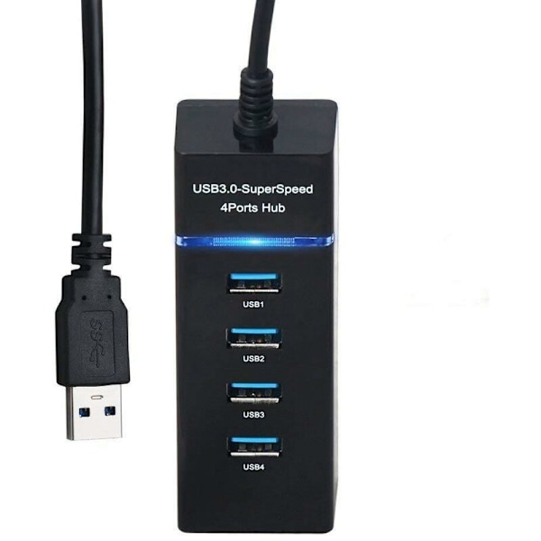 4 interface 3hub USB En Drag Fyra Hub Splitter Dator Laptop Extender