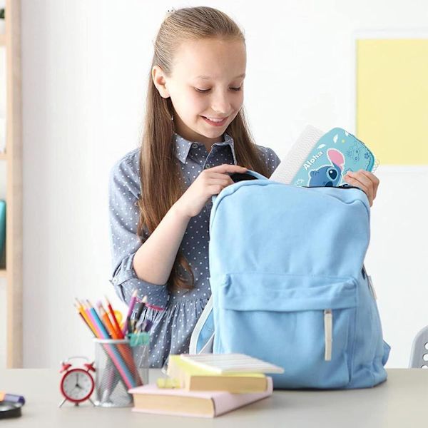 Stitch Pencil Case Cartoon Udvidelig Skole Pencil Case Stor Kapacitet Dobbelt Lag Studerende Stationery Organizer Studerende Pencil Cases Office Suppli