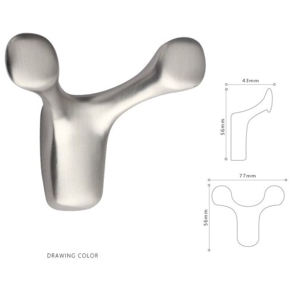 4 stycken Nordisk krok metall horn badrumsskåp Vägg vägghållare väggkrok (horn-hame-färg borstad)