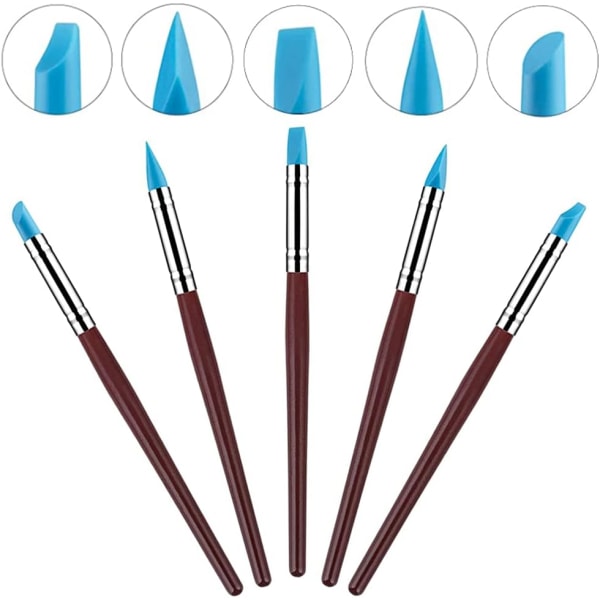 14 Pieces Pottery Tool 14 Pieces Clay Modeling Tool Set Adult Pottery Kit Silicone Clay Sculpting Tools Silicone Brush Tools Ar