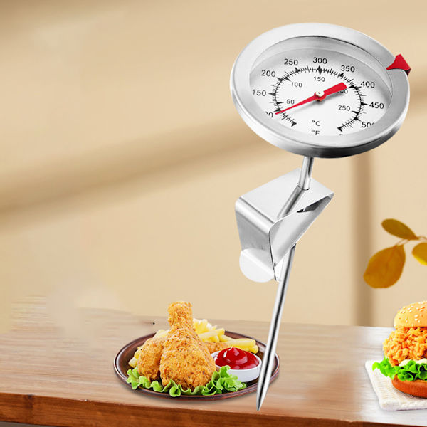 Fritöstermometer, Rostfritt Stål, Silver, 19,5 CM Sond