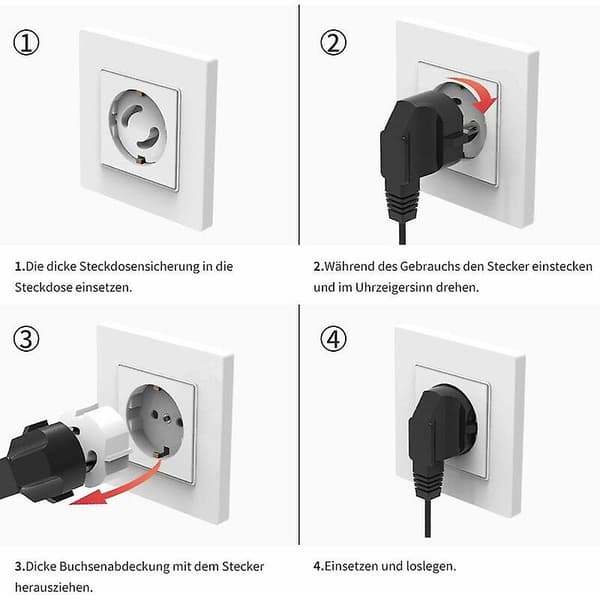 10 stk barnesikkerhetskontakter, Healwe tykk barnesikkerhetskontakt - stikkontaktbeskyttelse
