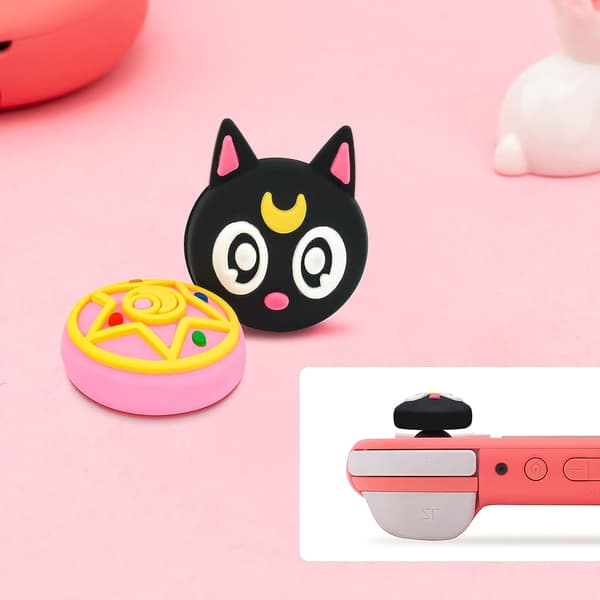 Gule og sorte (4 stk.) - Grip Caps Covers Kompatibel med Switch  Switch Lite, bløde silikonegreb til Joy-Con Gamepad, 3D analogt cover
