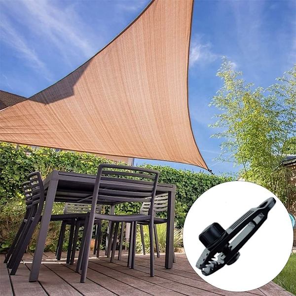 10 tältklämmor inklusive 10 tältklämmor och 10 elastiska snörspännare för öljettklämmor för tält, poolskydd, presenningar, markiser, paviljonger och andra läger