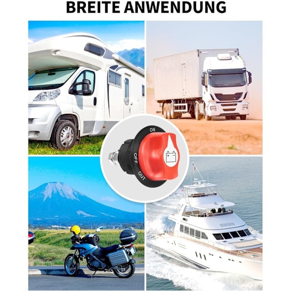 12V-32V 100A Akun Päävirtakytkin ON-OFF Akun Irrotuskytkin Autoille Veneille Kuorma-autoille Moottoripyörille Meriajoneuvoille