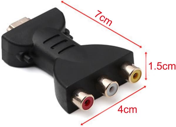 HDMI til RGB til RCA Komponent Konverter 1080P Lyd og Video Synkroniseringsadapter