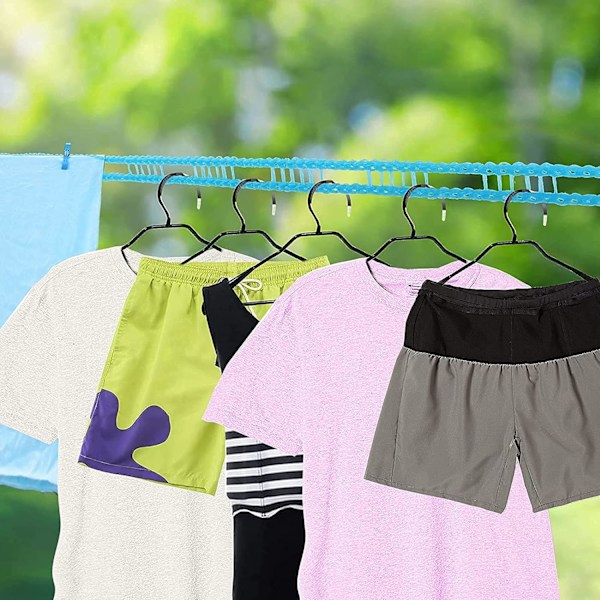 3 st Vindskyddad Klädstreck - Nylon Klädstreck - Bärbar Klädstreck - Vindskyddad Klädstreck, Designad för Utomhus, Inomhus, Hem, Resor, Camping (G