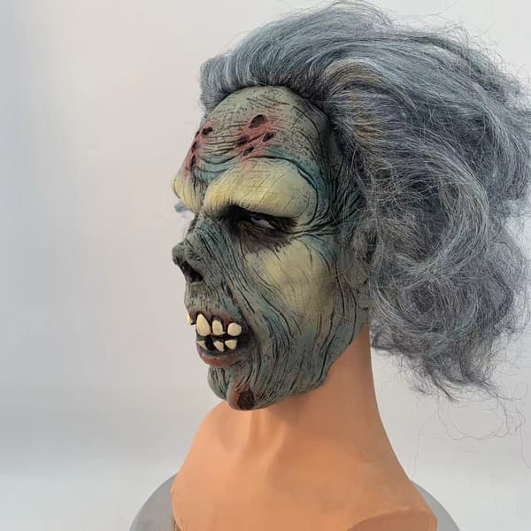 Rådnende Zombie Maske, Grå, One Size