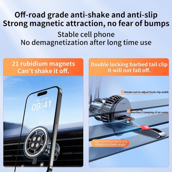 Mobiltelefonhållare för bil - Universell magnetisk hållare för bil