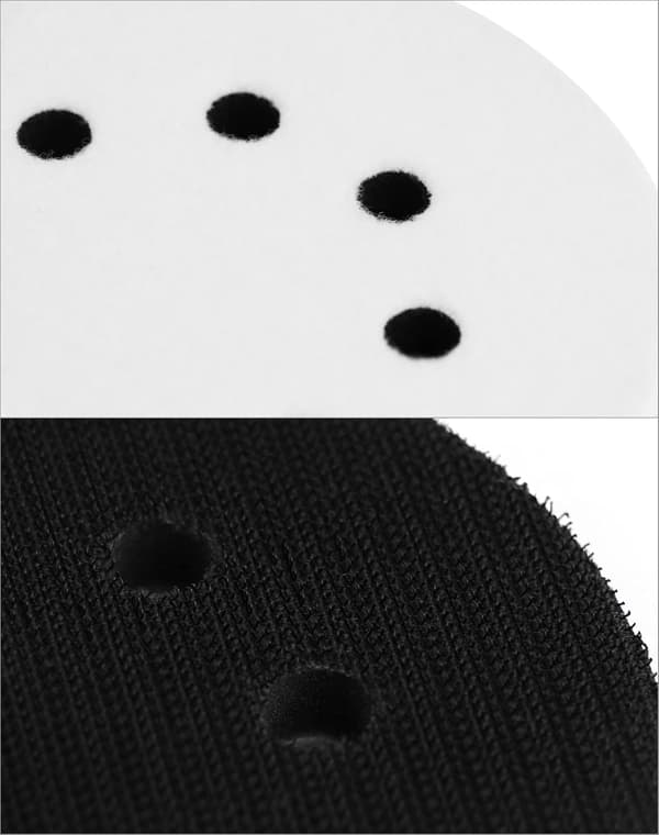 2 st 125 mm mjukt slippapper, svampgränssnittsplatta för slippapper (8 hål)