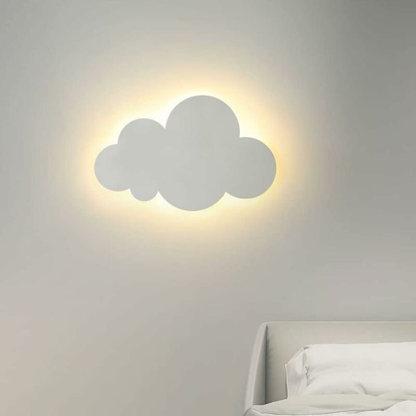 Vegglampe - For interiør - Moderne - Akryllampskjerm med integrerte LED-lamper - For barnerom - Belysning - 6W hvit