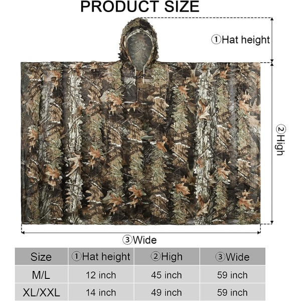 3D kamouflage Ghillie jaktdräkt jakt kläder för djungel
