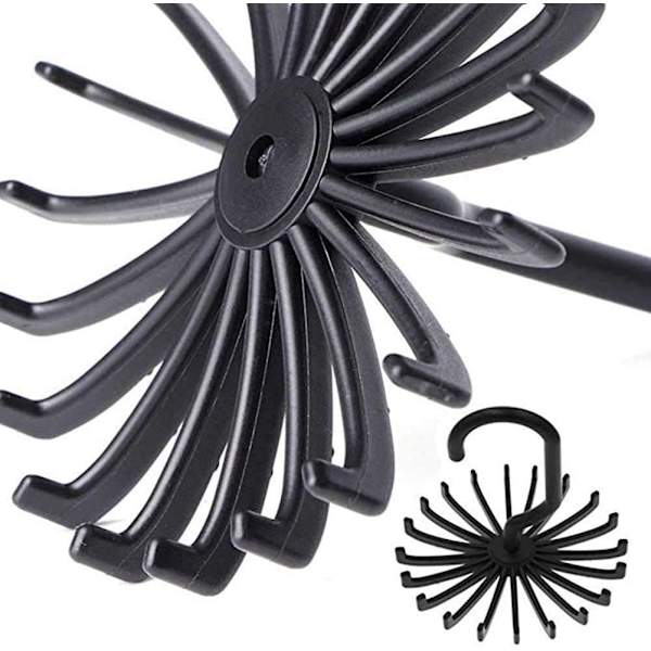 Roterbar slipshållare för garderobsorganisering, justerbar multifunktionshållare för slipsar, bälten, 2-PACK
