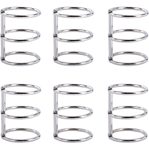 6 Pieces Silver - Book Ring 3 Metal Rings 20mm Metal Ring Binder for Study Cards, Albums and Paperbacks