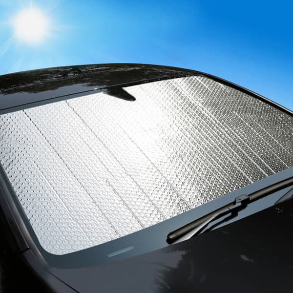Sølv UV-reflekterende foldbar forrude solskærm - 140*70cm