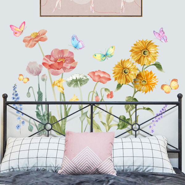 1 sett Blomster Veggmaleri Akvarell Blomster Peler