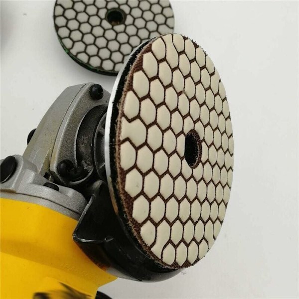 7 stk. Diamantpoleringsskive 4\"/100 mm Tørre Diamantpoleringspuder til Marmor, Granit, Sten, Beton (100)