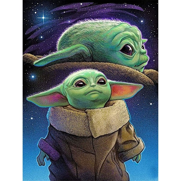 Yoda timanttimaalaussetti aikuisille ja lapsille, 5D timanttimaalaus, täydellinen timanttimaalaussarja kodin seinäkoristetaide timanttitaide (30x4