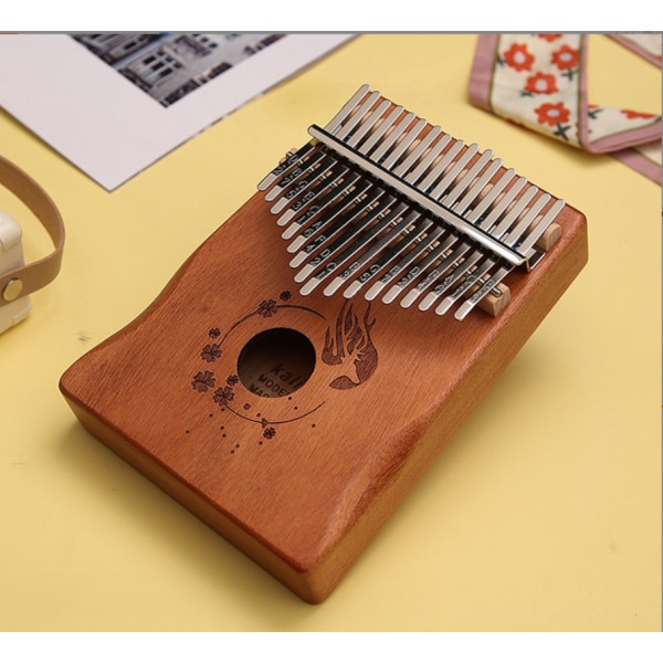 Kalimba Beginners 17 Key One Deer Piano bærbart instrument producerer smukke lyde med fingerspidserne