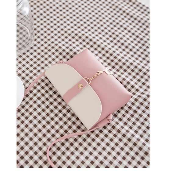 Pieni crossbody-laukku (vaaleanpunainen) peura-riipuksella, PU-nahkainen crossbody-olkalaukku, tytön matkapuhelinlompakko