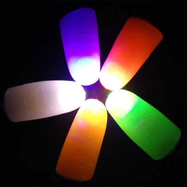 5 stk. Magiske tommelfingerlys Falske finger LED-lys Blinkende tommelfingerlys Magisk trick Blinkende tommelfingerlys LED-pranklegetøj til magiske rekvisitter Fest