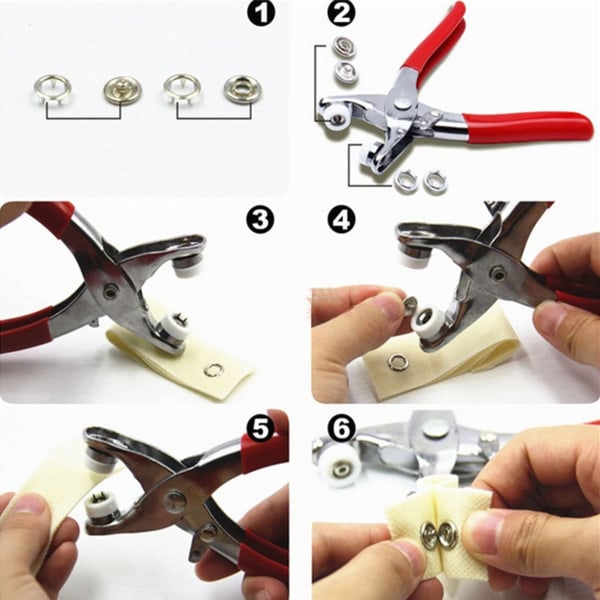 Tryckknappstång för sömlösa tryckknappar, tryckknappssats, tryckknappstång för hushållskläder för DIY, kläder, läder, tyg, bälte