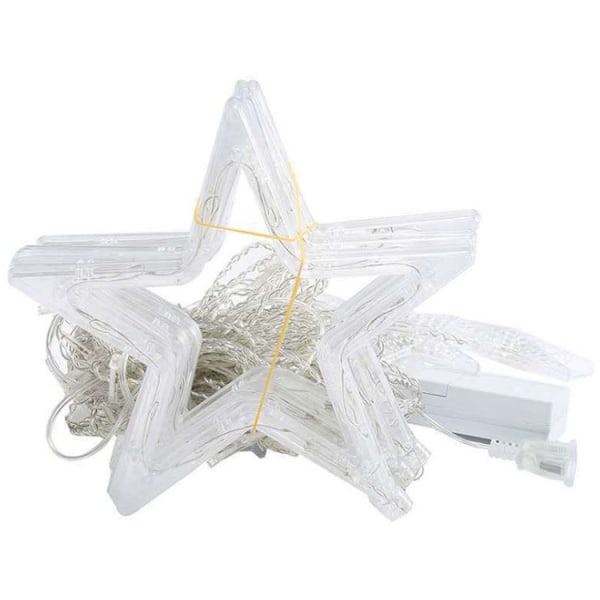 LED Julegardinlys, Julelys LED-guirlande, Julelys Gardin, Julelys Guirlande, Stjernelys, Stjerne Gardinlys, Julepynt