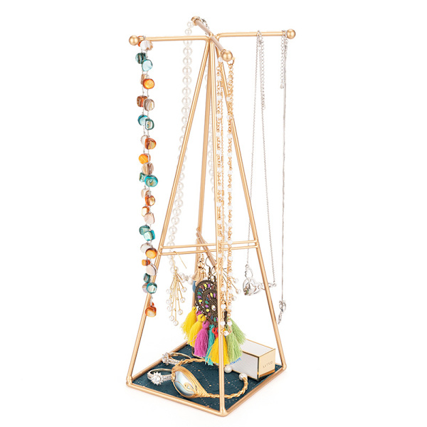 Pyramid järnsmyckesställ pärlhalsband ädelmetall armband örhängen display evenemang disk displayställ