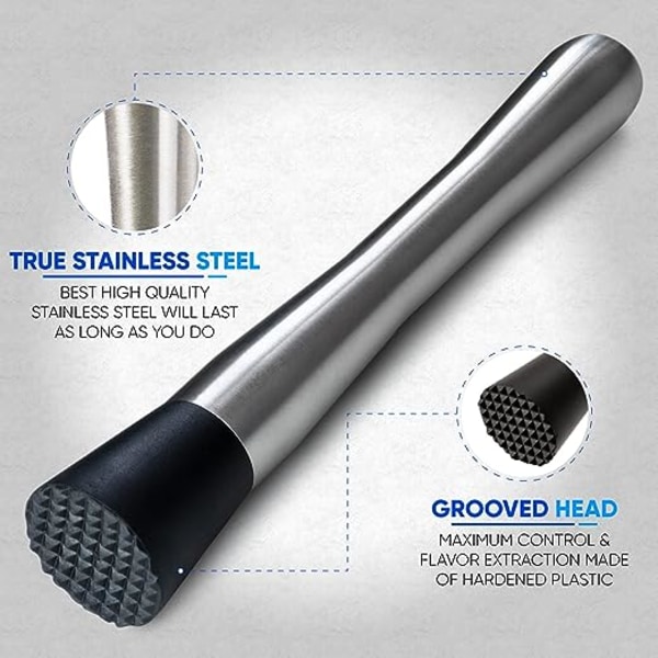 Stainless Steel Cocktail Muddler, Cocktail Muddler, Lime Squeezer, Beard Muddler, Cocktail Muddler, Hand Stirrer, Lime Squeezer, Small Ice Crusher,