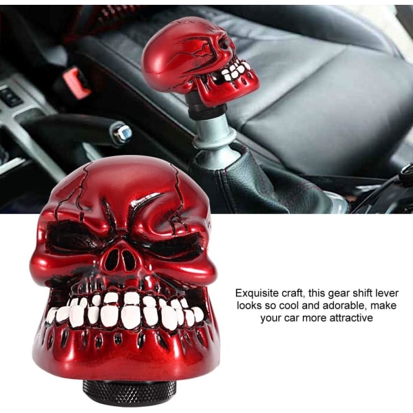 Universal Skull Gear Shift Nuppi (punainen), Universal Car Bone Convers