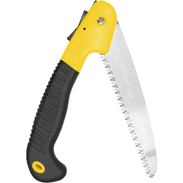 Saha karsimiseen, käsisaha, kokoontaitettava saha, sahan ulkopituus 18 cm teräksinen terä terassien, puutarhojen korjaamiseen, matkailuun, kokoontaitettava saha