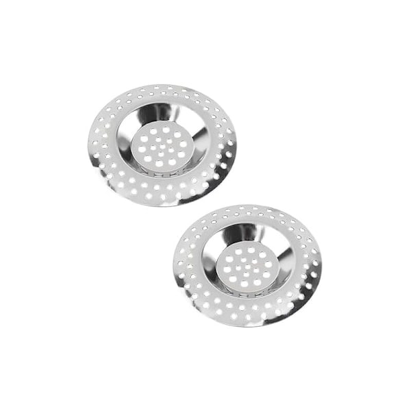 2 stk. slukfilter, vaskfilter i rustfritt stål, hårfilter for dusj, 7,1 cm kjøkkenvaskrist, rustfritt og rask drenering, universell sil for s