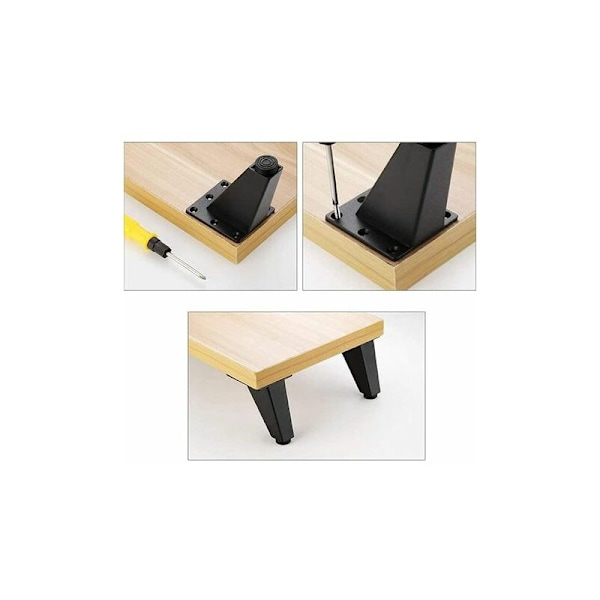 Justerbare fødder møbelben køkkenben bordplade bar tv-bord bordben, møbelfødder aluminiumslegering, til sofabord hylder skabe, nemme at