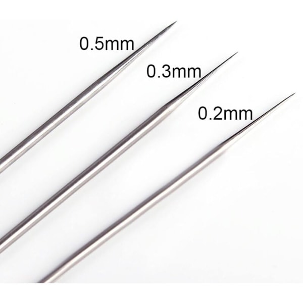 Munstyckslock, nål och munstycke för AB130 airbrush, 0,2 mm, 0,3 mm, 0,5 mm. Arsting reservdelar