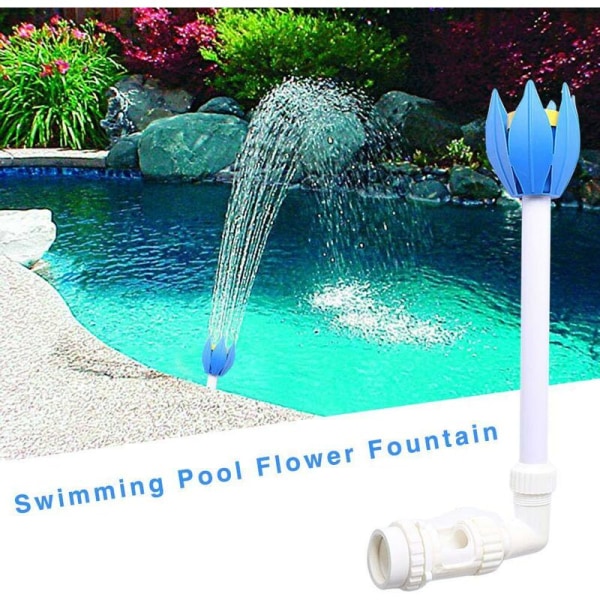Fontän för ovanmarkspool, utomhusdammvattenfall, justerbar lotusspridare vattenfall poolspridare, utomhuspool Fou