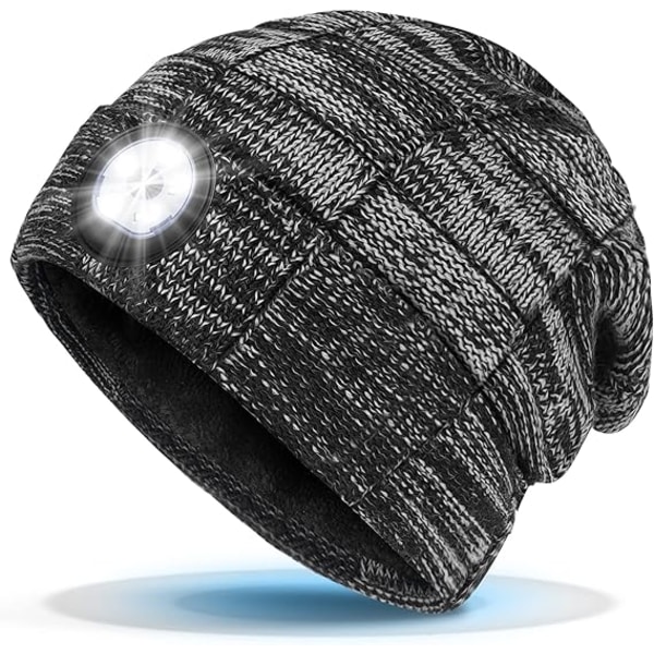 Mænds gavehatte LED Light Up Beanie - Mænd/dame julestrømpestoppere Hemmelige julemandsgaver til mænds far, jul Valentinsdagsgaver