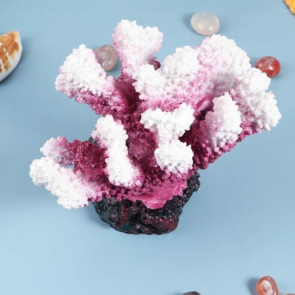 Akvarium Korall Dekorasjoner Resin Kunstige Korallplanter for Fisketank Sand Mikro Terrarium Landskapsarbeid Ornamenter