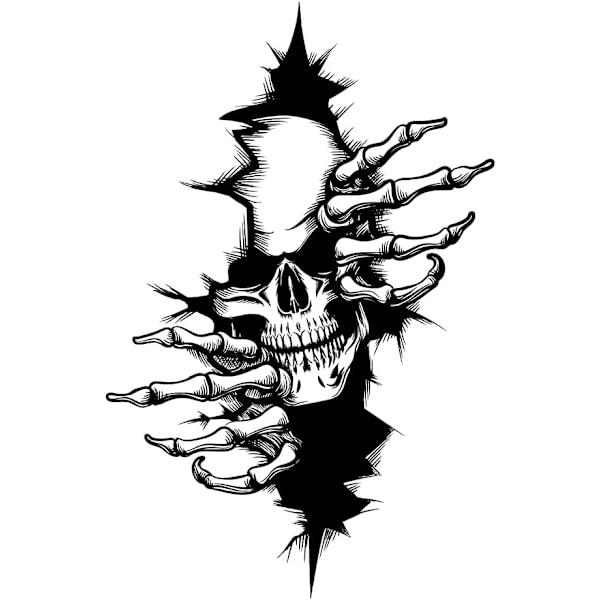 2 kpl Skull Skull Skull -kauhutarrat Autotarra Autotarra Autotarra 32*22CM