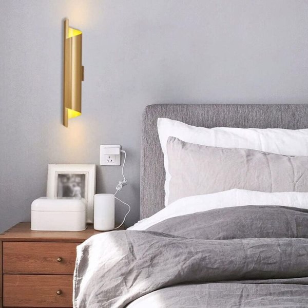 Vägglampa för sovrum, nordisk lyxig vägglampa för inomhusbruk, kreativ rund vägglampa för sovrum, säng, vardagsrum, badrum, byrå,